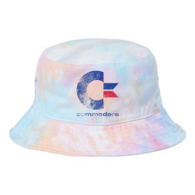 Commodore C64 Uppercase Letter Stone Washed Grunge Effect Tie Dye Newport Bucket Hat