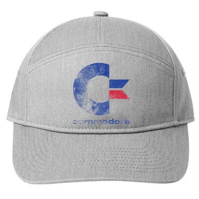 Commodore C64 Uppercase Letter Stone Washed Grunge Effect 7-Panel Snapback Hat