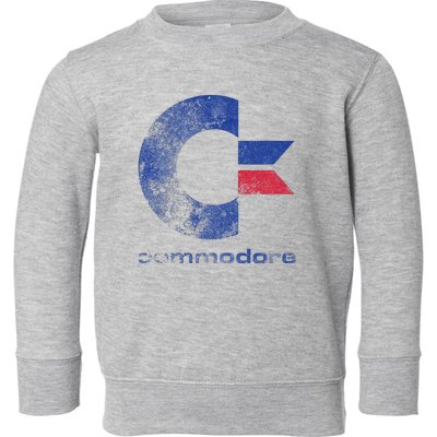 Commodore C64 Uppercase Letter Stone Washed Grunge Effect Toddler Sweatshirt