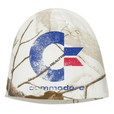 Commodore C64 Uppercase Letter Stone Washed Grunge Effect Kati - Camo Knit Beanie