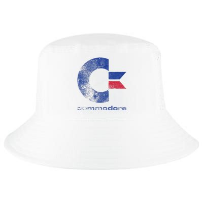 Commodore C64 Uppercase Letter Stone Washed Grunge Effect Cool Comfort Performance Bucket Hat