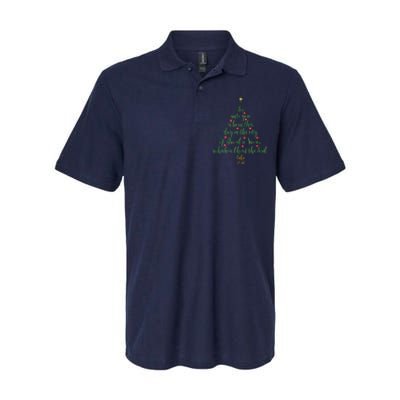 Christian Christmas Unto You Is Born A Savior Tree Softstyle Adult Sport Polo