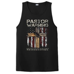 Christian Cross USA Flag Pastor Warning PosiCharge Competitor Tank