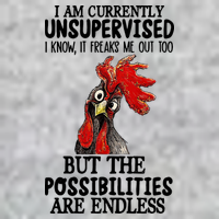 Chick Chicken Unsupervised But The Possibilities Are Endless Long Sleeve Shirt
