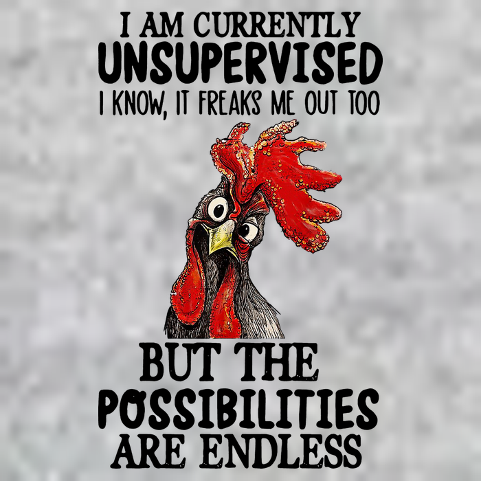Chick Chicken Unsupervised But The Possibilities Are Endless Long Sleeve Shirt