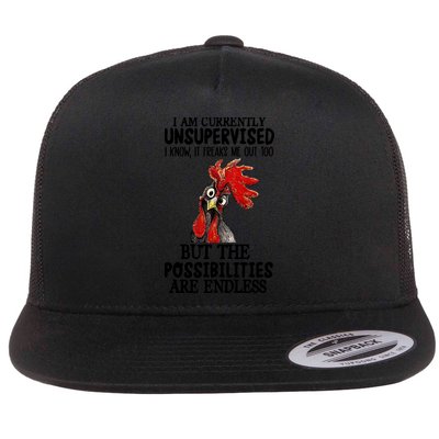 Chick Chicken Unsupervised But The Possibilities Are Endless Flatbill Hat