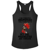 Chick Chicken Unsupervised But The Possibilities Are Endless Ladies PosiCharge Competitor Racerback Tank