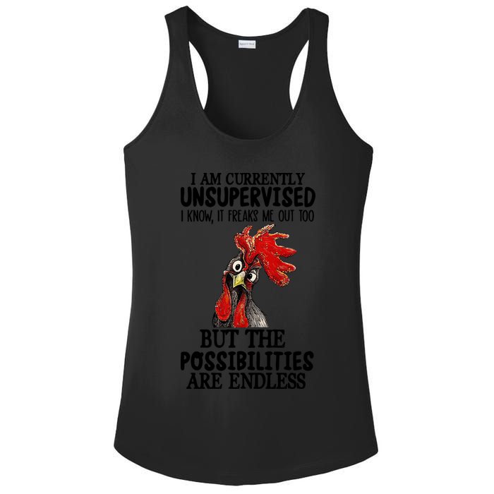 Chick Chicken Unsupervised But The Possibilities Are Endless Ladies PosiCharge Competitor Racerback Tank