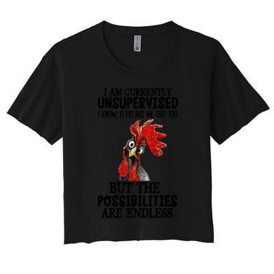 Chick Chicken Unsupervised But The Possibilities Are Endless Crop Top