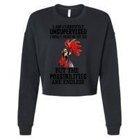 Chick Chicken Unsupervised But The Possibilities Are Endless Cropped Pullover Crew