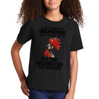 Chick Chicken Unsupervised But The Possibilities Are Endless Kids T-Shirt