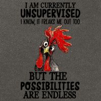 Chick Chicken Unsupervised But The Possibilities Are Endless Cotton Canvas Backpack