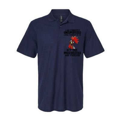 Chick Chicken Unsupervised But The Possibilities Are Endless Softstyle Adult Sport Polo