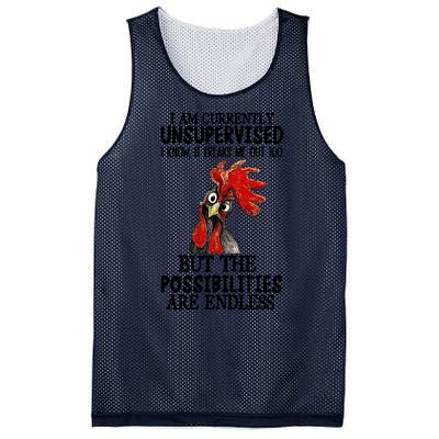 Chick Chicken Unsupervised But The Possibilities Are Endless Mesh Reversible Basketball Jersey Tank