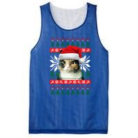 Calico Cat Ugly Christmas Sweater Style Santa Hat Kitty Mom Gift Mesh Reversible Basketball Jersey Tank