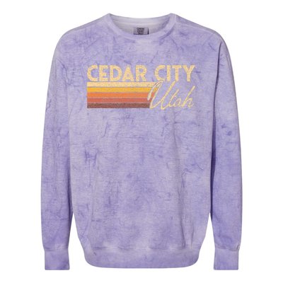 Cedar City Utah Colorblast Crewneck Sweatshirt