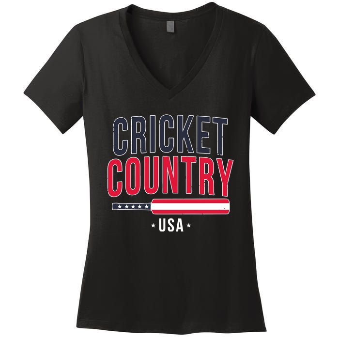 Cricket Country Usa Women's V-Neck T-Shirt