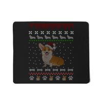 Cute Corgi Ugly Christmas Sweater Design Mousepad