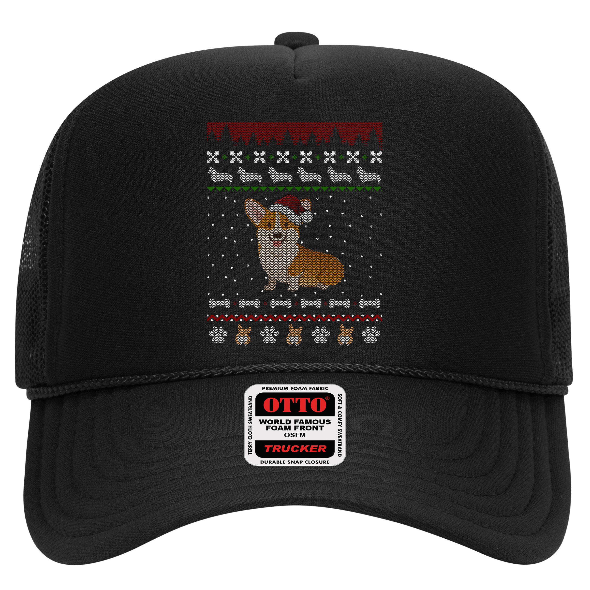 Cute Corgi Ugly Christmas Sweater Design Hat
