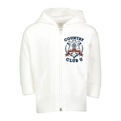 Country Club U Champaign Urbana Golf 1867 Tennis Toddler Zip Fleece Hoodie