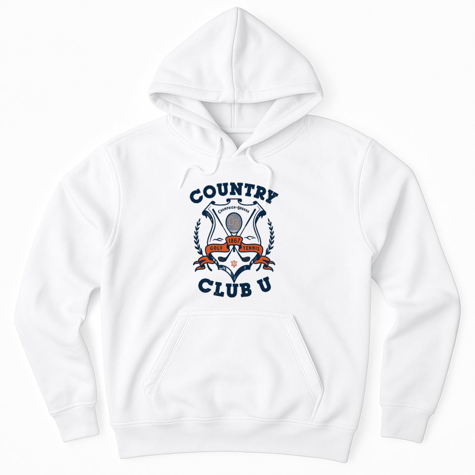 Country Club U Champaign Urbana Golf 1867 Tennis Hoodie