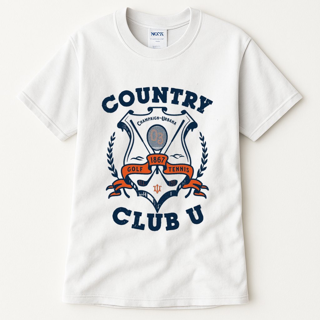 Country Club U Champaign Urbana Golf 1867 Tennis Tall T-Shirt