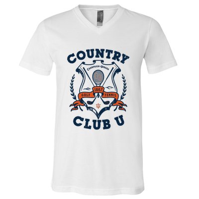 Country Club U Champaign Urbana Golf 1867 Tennis V-Neck T-Shirt
