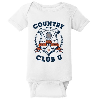 Country Club U Champaign Urbana Golf 1867 Tennis Baby Bodysuit