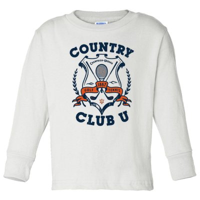 Country Club U Champaign Urbana Golf 1867 Tennis Toddler Long Sleeve Shirt