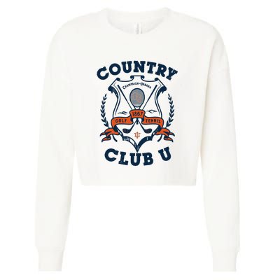 Country Club U Champaign Urbana Golf 1867 Tennis Cropped Pullover Crew