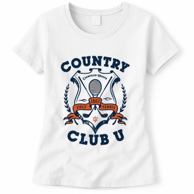 Country Club U Champaign Urbana Golf 1867 Tennis Womens T-Shirt