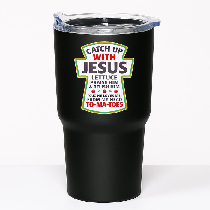 Christian Catch Up With Jesus Ketchup Funny Tomato Tumbler