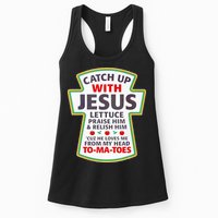 Christian Catch Up With Jesus Ketchup Funny Tomato Womens Tank Top