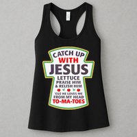 Christian Catch Up With Jesus Ketchup Funny Tomato Womens Tank Top