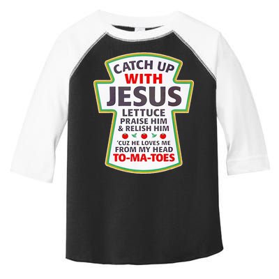 Christian Catch Up With Jesus Ketchup Funny Tomato Toddler Fine Jersey T-Shirt