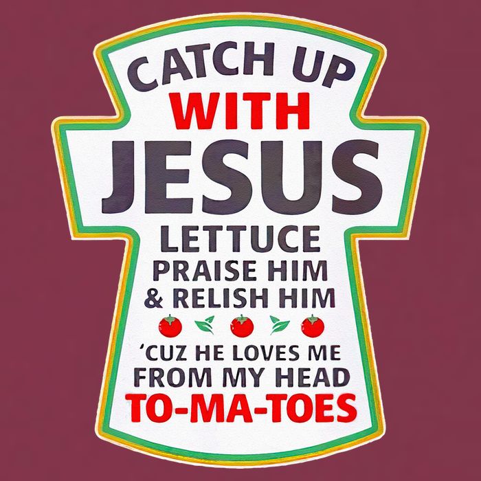 Christian Catch Up With Jesus Ketchup Funny Tomato 16oz Travel Tumbler