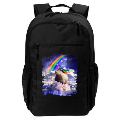 Capybaricorn Capybara Unicorn In Clouds Space Rainbow Daily Commute Backpack