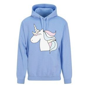 Cute Cartoon Unicorn Head Pastel Unisex Surf Hoodie