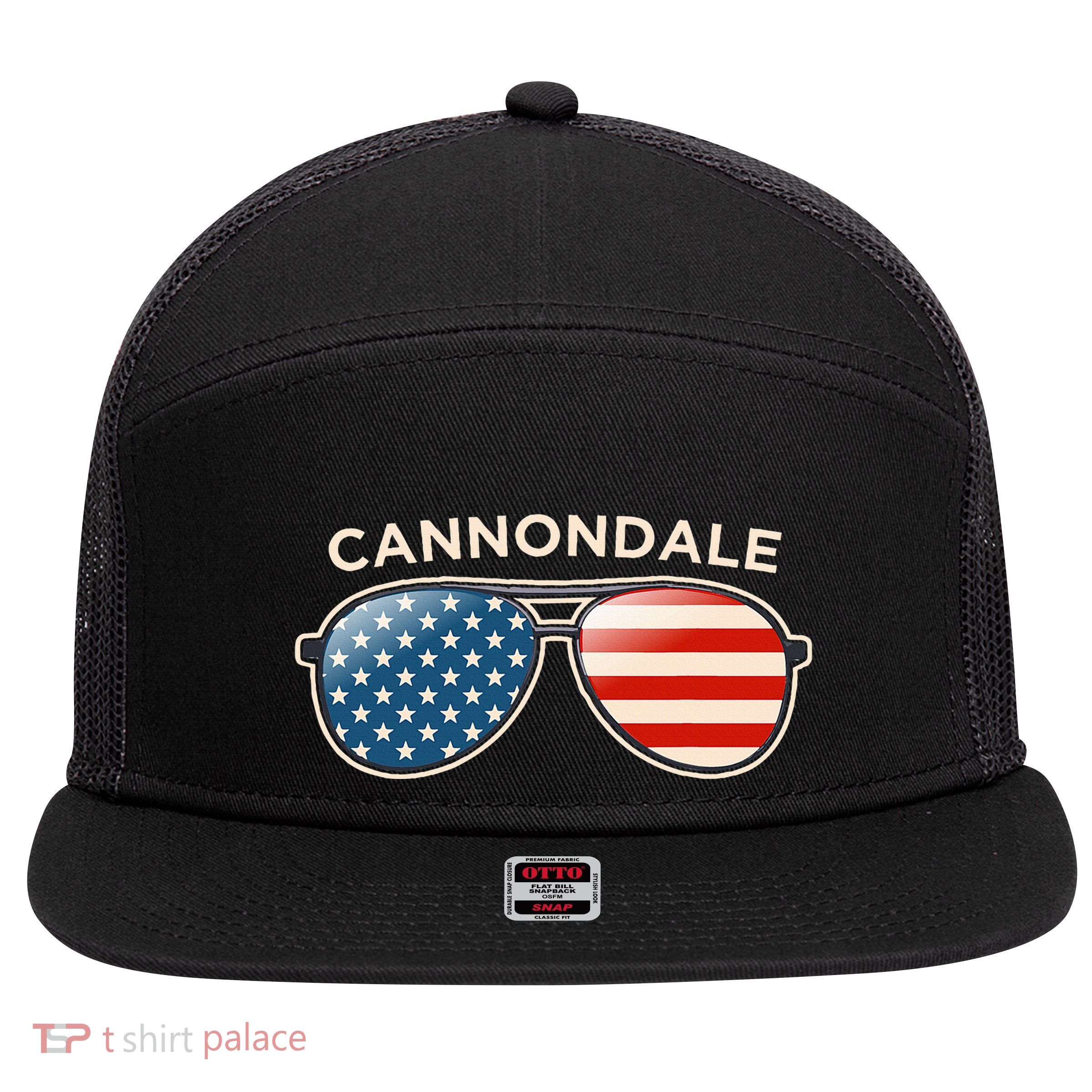 Cannondale Ct Vintage Us Flag Sunglasses 7 Panel Mesh Trucker Snapback Hat