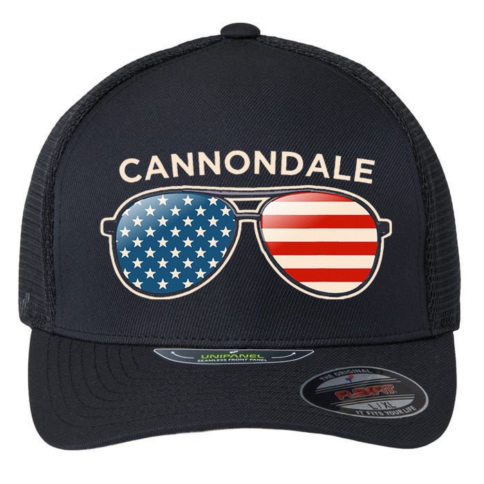 Cannondale Ct Vintage Us Flag Sunglasses Flexfit Unipanel Trucker Cap