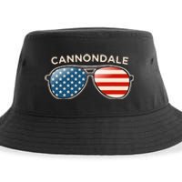 Cannondale Ct Vintage Us Flag Sunglasses Sustainable Bucket Hat