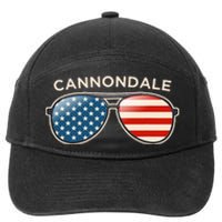 Cannondale Ct Vintage Us Flag Sunglasses 7-Panel Snapback Hat