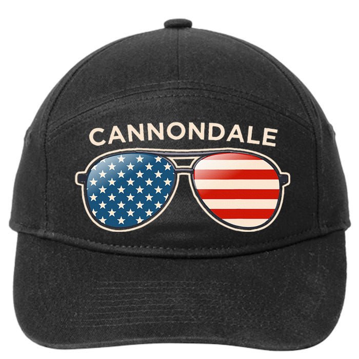 Cannondale Ct Vintage Us Flag Sunglasses 7-Panel Snapback Hat