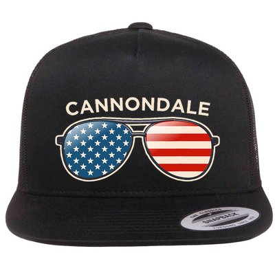 Cannondale Ct Vintage Us Flag Sunglasses Flatbill Hat