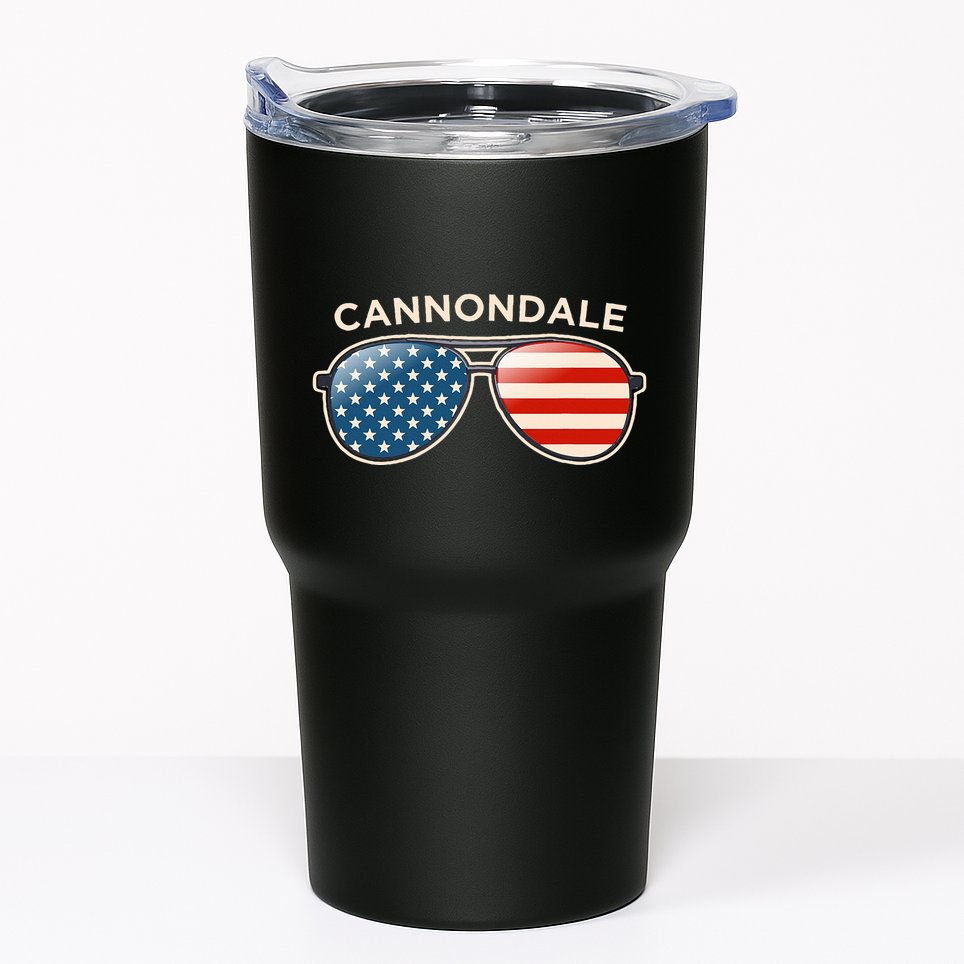 Cannondale Ct Vintage Us Flag Sunglasses Tumbler
