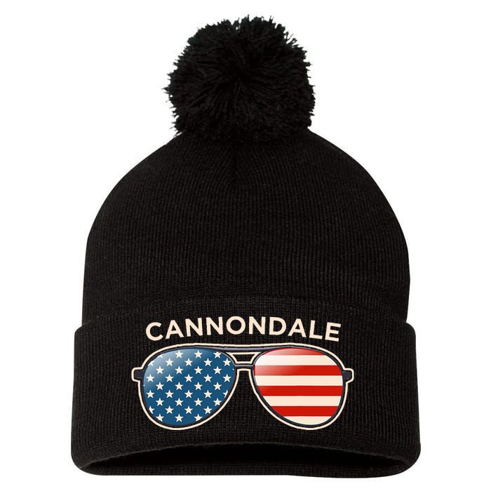 Cannondale Ct Vintage Us Flag Sunglasses Pom Pom 12in Knit Beanie