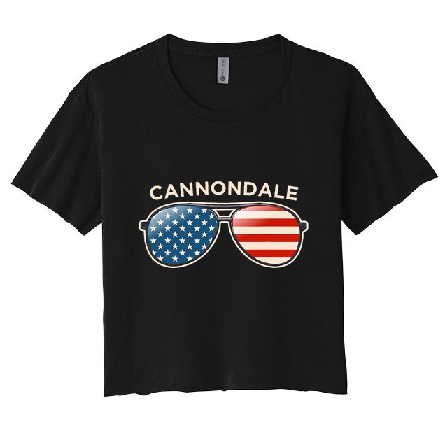 Cannondale Ct Vintage Us Flag Sunglasses Crop Top