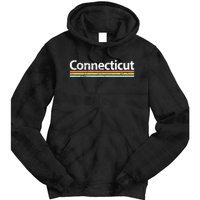 Connecticut Ct Vintage Worn Design Tie Dye Hoodie