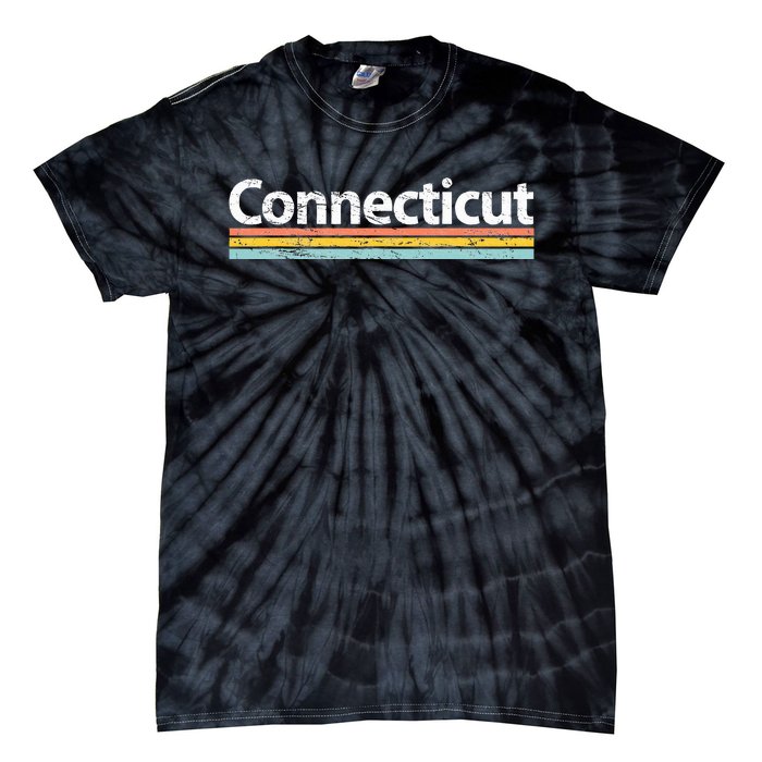 Connecticut Ct Vintage Worn Design Tie-Dye T-Shirt