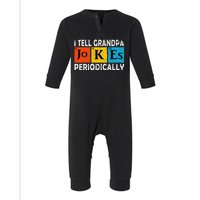 Chemistry Chemist Vintage I Tell Grandpa Jokes Periodically Infant Fleece One Piece